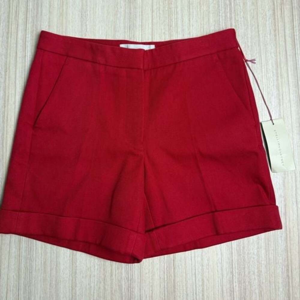 NWT Stella McCartney - Red Cuffed Shorts - Sz 40 (US S/4)